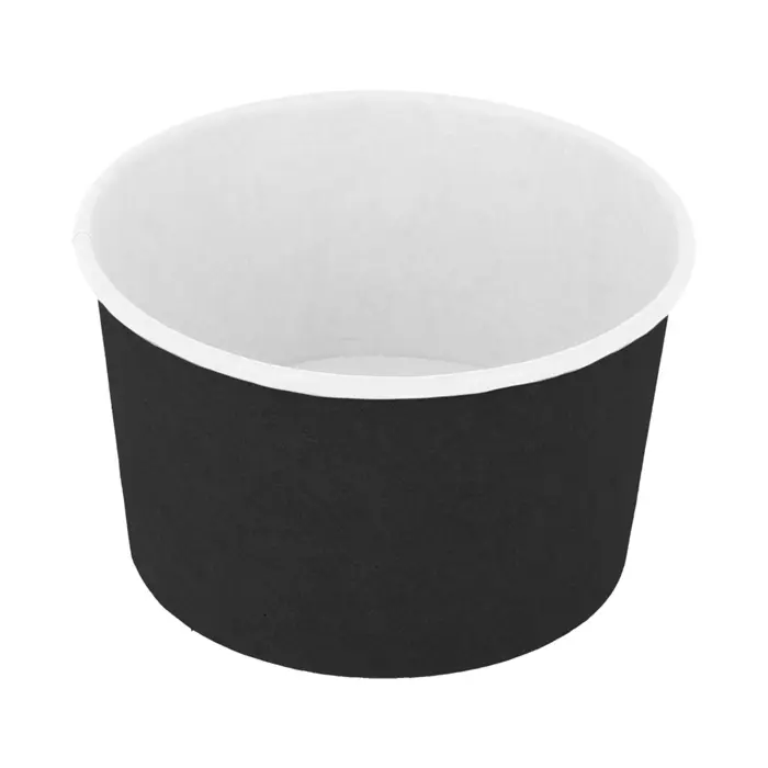 3OZ ICE CREAM TUBS BLACK X50
