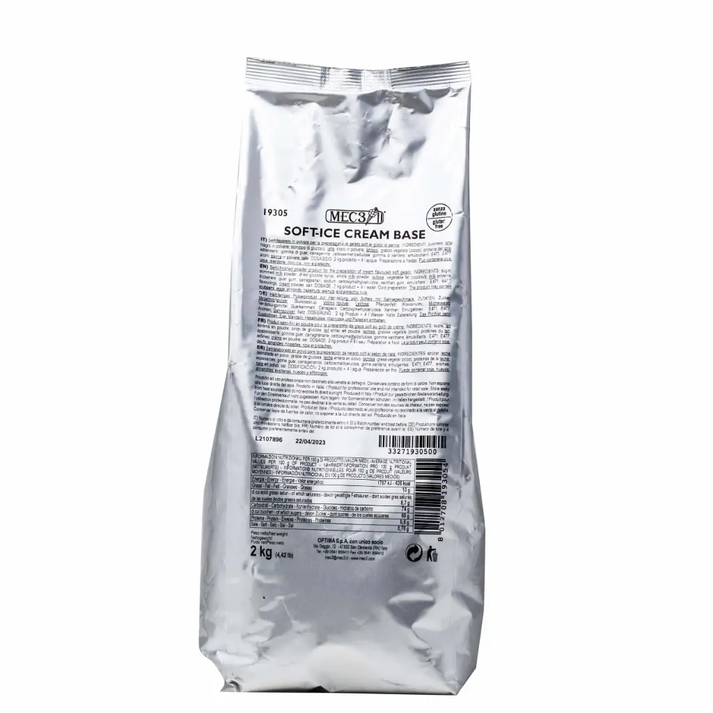 SOFT-ICE CREAM VANILLA WHITE BASE X2KG