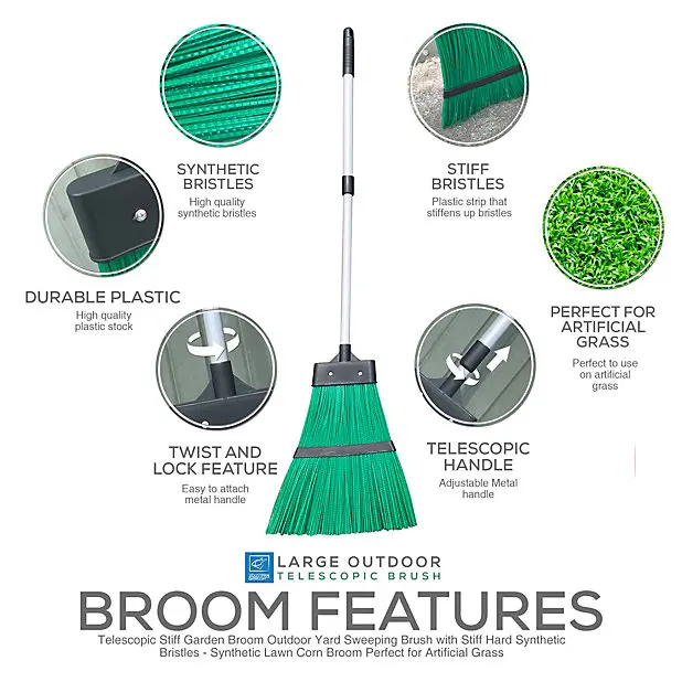 Luxury Hard Broom w/ Metal Handle