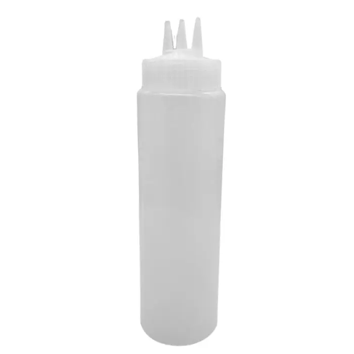 SQUEEZE SAUCE BOTTLE TRIPLE/3 NOZZLE 24OZ