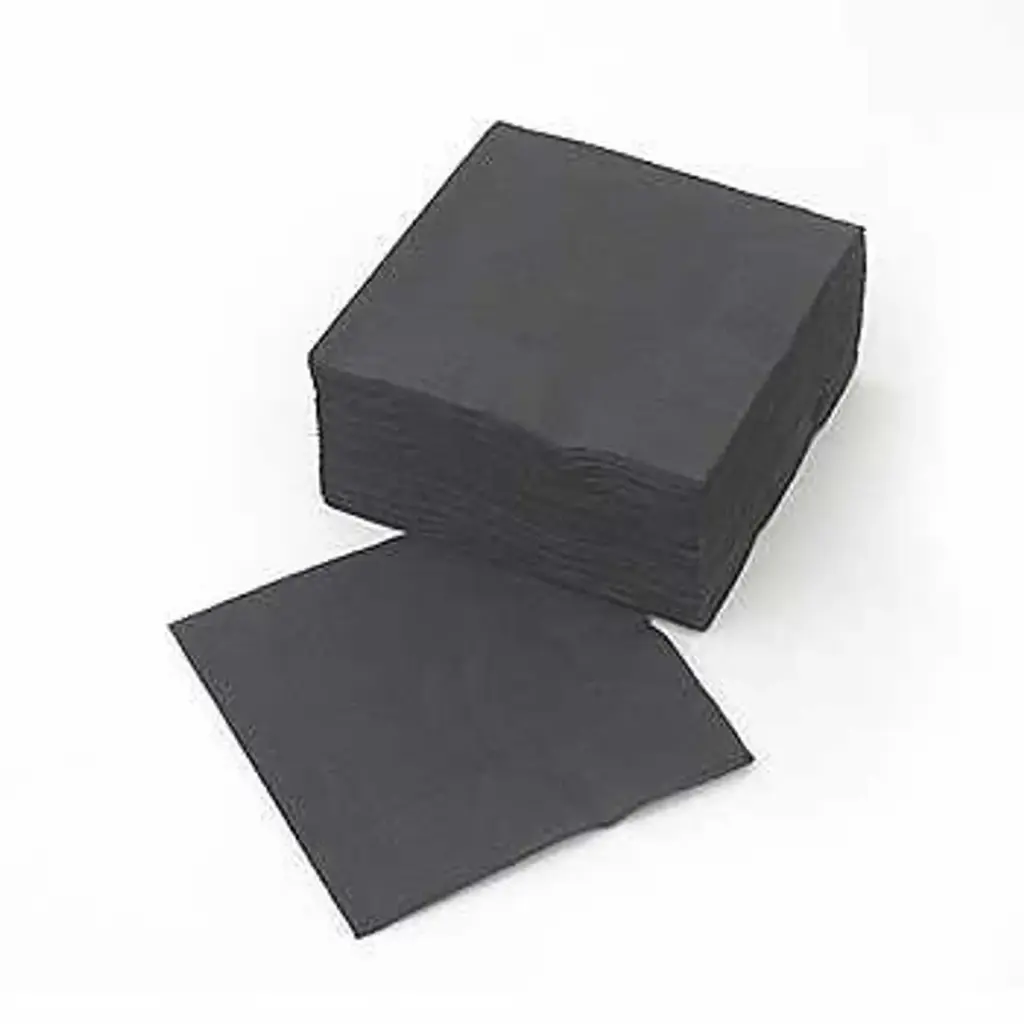 BLACK NAPKINS 2PLY x125