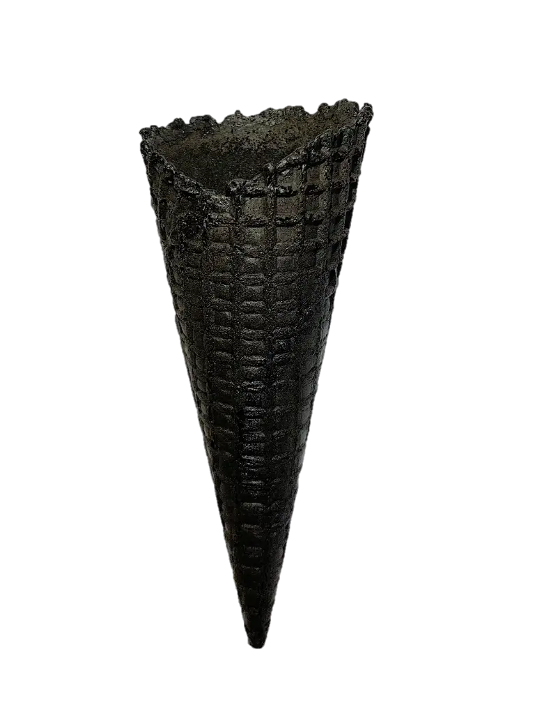 TALL BLACK WAFFLE CONE (120)