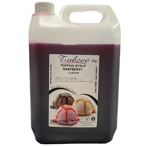 [TUBZ00711] TUBZEE RASPBERRY 6KG TOPPING SYRUP