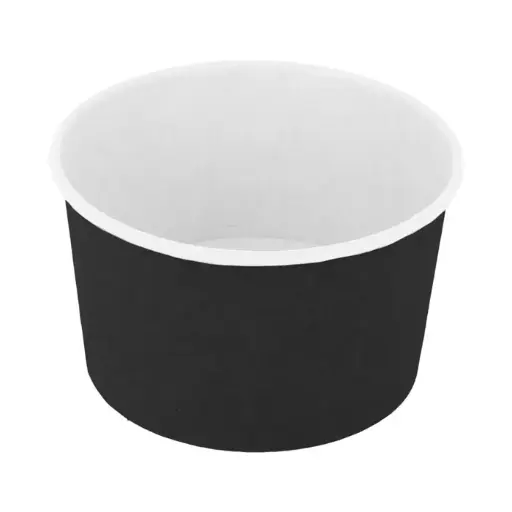 [ICS3000500477] 3OZ ICE CREAM TUBS BLACK X50