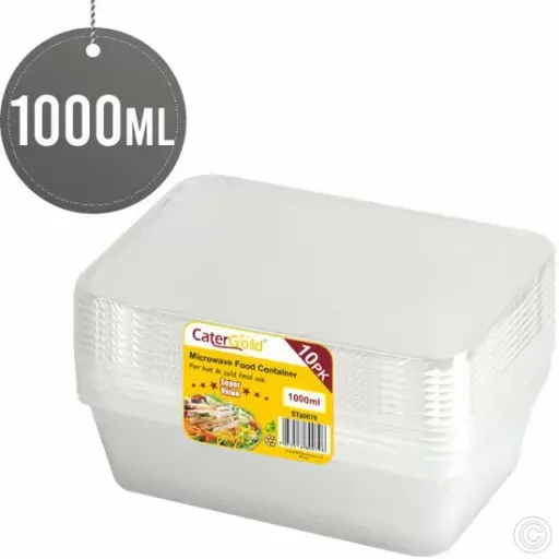 [ST80079] 10pk 1000CC Plastic Food Container