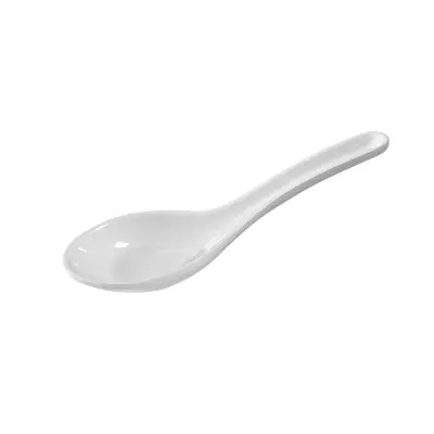 [128757] MELAMINE CONDIMENT SPOON (WHITE)
