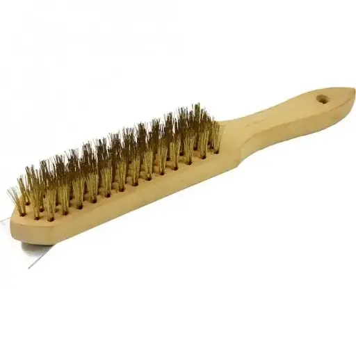 [ST81724] BBQ GRILL CLEANING BRUSH WITH SCRAPER