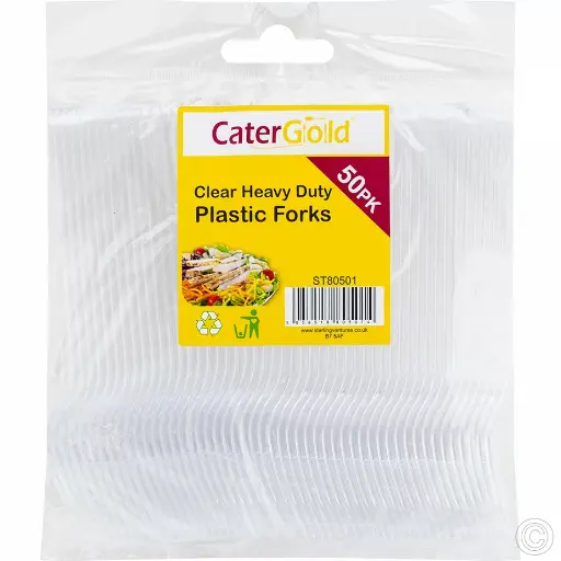 [ST80501] Heavy Duty Clear Fork 50pk