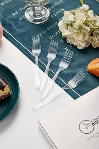 [ST80504] Clear Plastic Forks 60pk