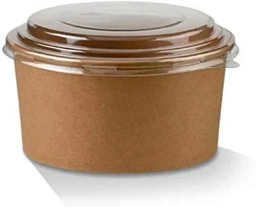 [ROC7790] BROWN BOWL & LID X50 1000ML