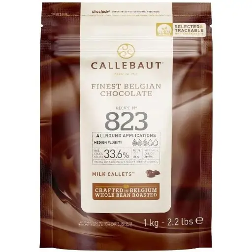 [823-E3-U68] CALLEBAUT 823 MILK CHOCOLATE CALLETS 1KG