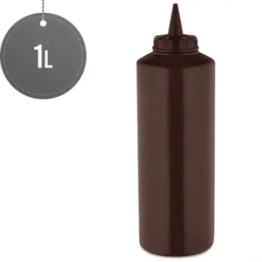 [ST80673] SAUCE BOTTLE 1000ML (BROWN)