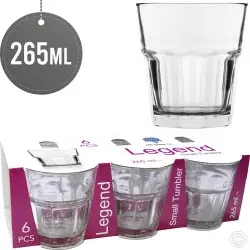 [TM416B-41] Legend 6pk Tumblers 265ML Octa Base