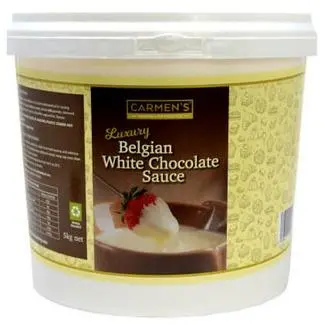 [ICSAUC9083] CARMENS BELGIUM WHITE CHOC SAUCE 5KG