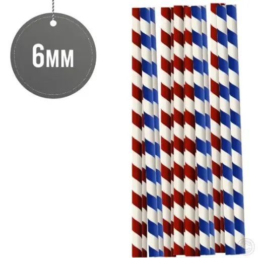 [ST80141] PAPER STRAWS 6MM X 190MM X50