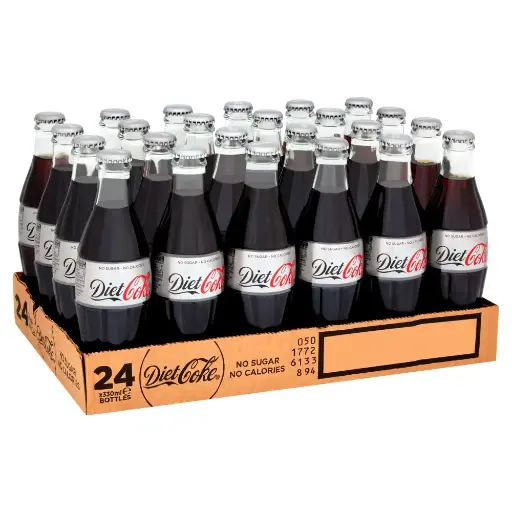 [COKE789] COKE DIET GLASS 24X 330ML