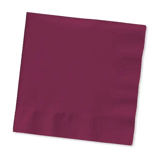 [ST80939] NAPKINS BURGUNDY 1-PLY X100