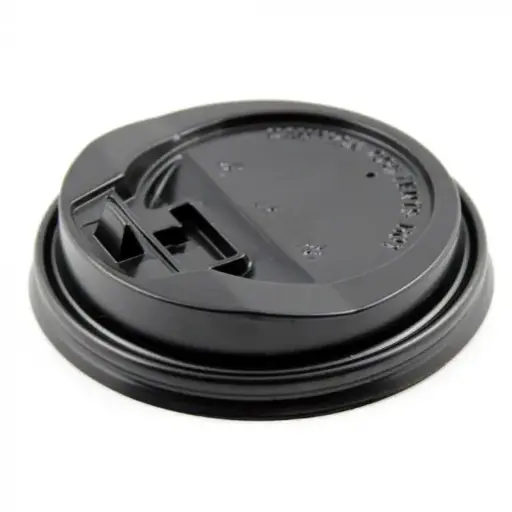 [ICCROC0270] 12OZ SIP THROUGH LIDS BLACK X50