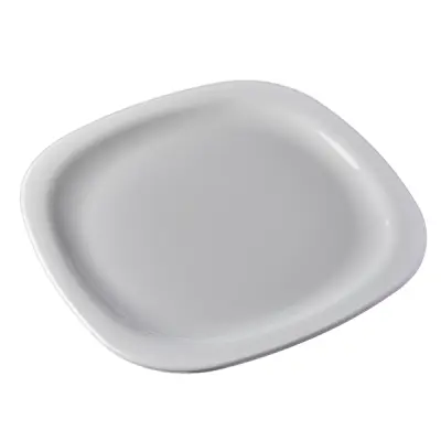 [DAD128815] Melamine Square Round Dinner Plate White 28cm