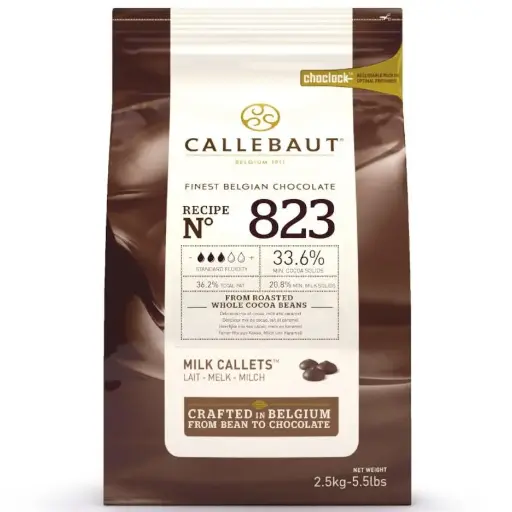 [823-E4-U71] CALLEBAUT 823 MILK CHOCOLATE CALLETS 2.5KG